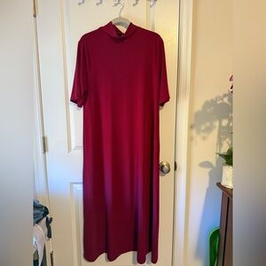 Chico's Rich berry compote 3/4 Sleeve Dress size Chicos 3 - 16/18
